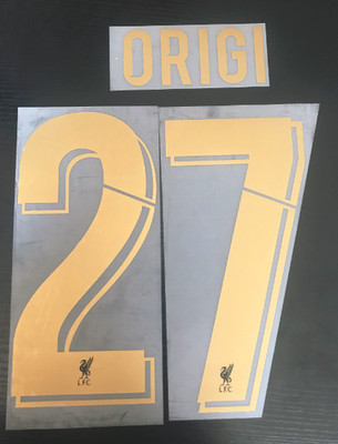 Divock Origi 2019 Player Size Nameset Name Number ID Print