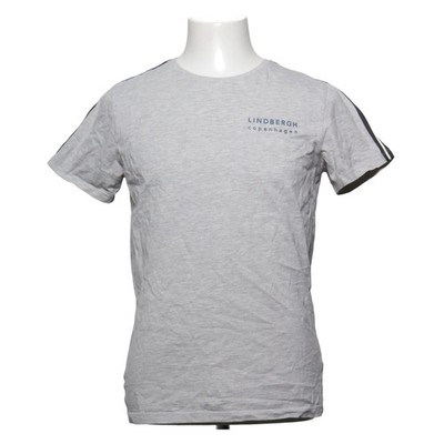 Lindbergh White, T-shirt, Größe: M, Grau, Baumwolle/Viskose, Print, Herren #Bii