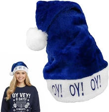Nicky Bigs Novelties Adult Hanukkah Oy Vey Stocking Hat- Holiday Hanukkah Hats -