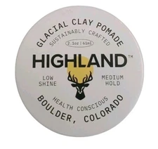 Highland Glacial Hair Clay Pomade - Award Winning Hair Styling Clay Medium Hold