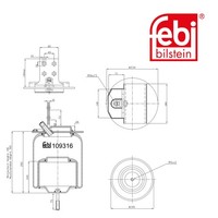 Febi Bilstein Federbalg, Luftfederung 109316