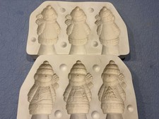 Clay Magic Ceramic Slip Mold Whittled Snowmen 3299