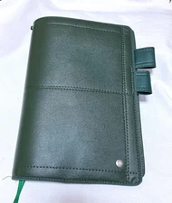 Hobonichi A5 W Stitch Notepad Cover Synthetic Leather Green Used WWB