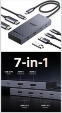 UGREEN Revodok Pro 7-in-1 USB C Hub Docking Station Dual 4K HDMI 100W PD