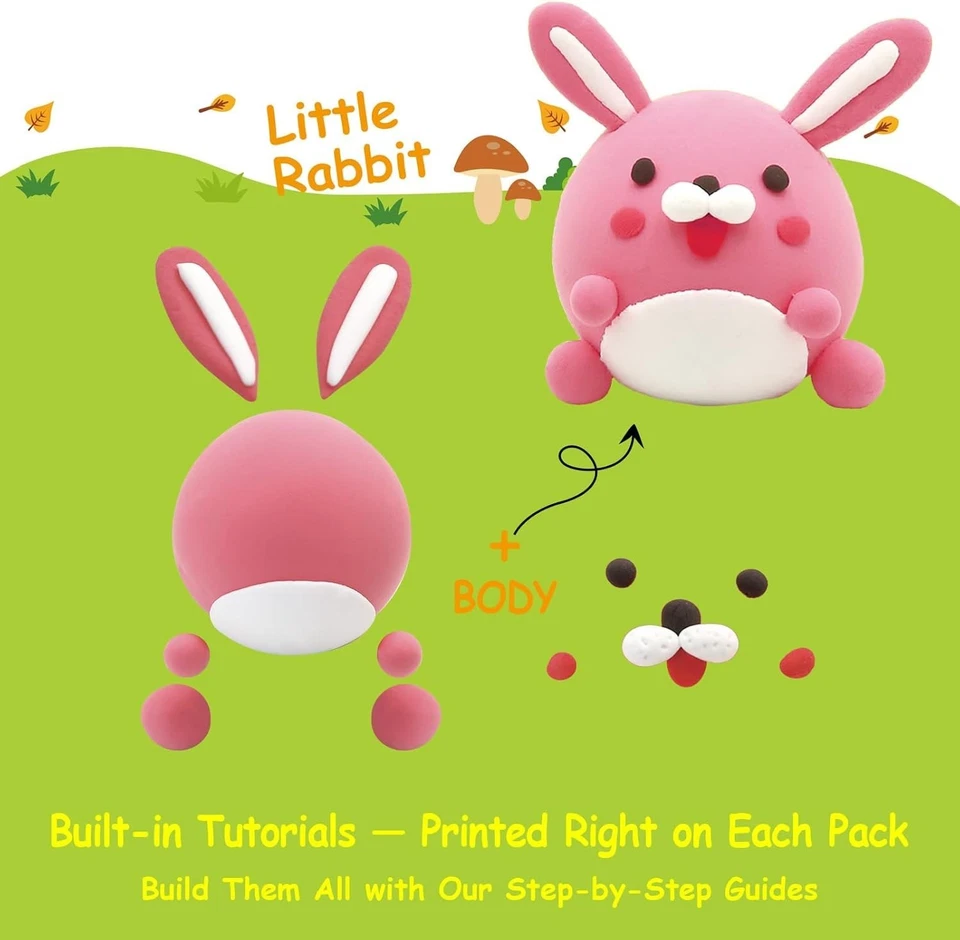 Air Dry Clay Kit 12 Animals Modeling Clay for Kids Sculpting Tools Set Non-Toxic - Image 3 of 4