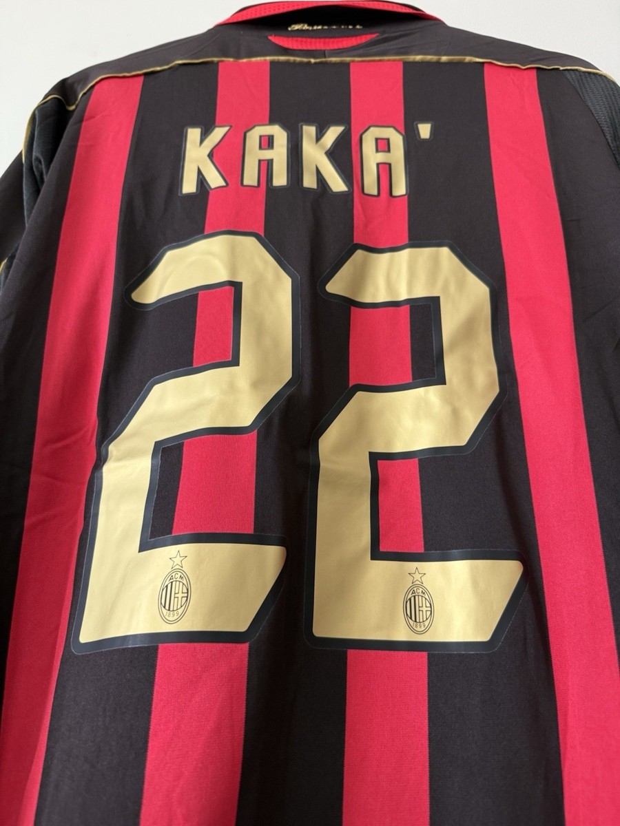 KAKA #22 AC Milan Champions League New Men's Home Long Sleeve