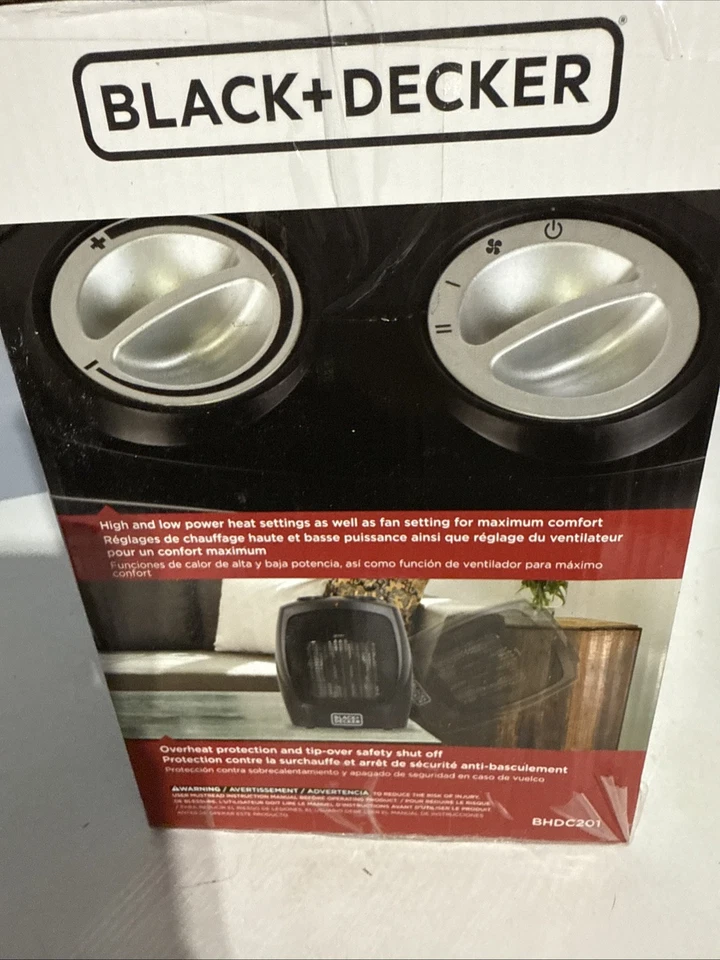 BLACK+DECKER 1500W Ceramic Heater - Black (BHDC201) - Image 2 of 4