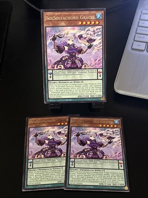 Yugioh! 3x SolSolfachord Gracia MZMU-EN096 Rare 1st Ed NM