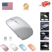 Wireless Mouse Chargeable Portable Silent USB and Type-C Dual Mode Wireless M...