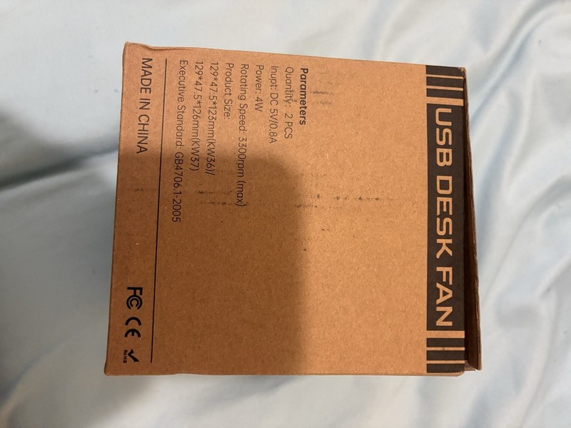 4 pack USB desk fans - 3 speed