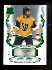 2023 UPPER DECK THE CUP #7 MARK STONE GREEN FOIL BUTTON MEM /3