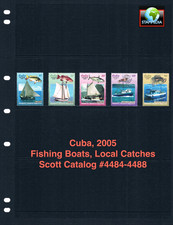 $4.25 Scott Value - 2005 CARIBBEAN Fishing Boats, Fish scarcer CV MNH NH UMM