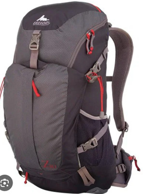 Gregory Z30 Backpack Grey Red Hiking Camping Travel Lightweight Outdoor PACK
