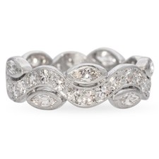 Platinum and Diamond Alternating Flow Eternity Band