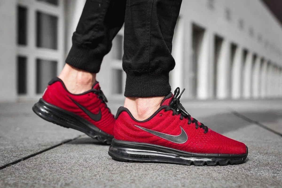 Nike Air Max 2017 Team Red Black Running Workout Shoe 849559