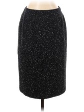 Lafayette 148 New York Women Black Wool Skirt 4