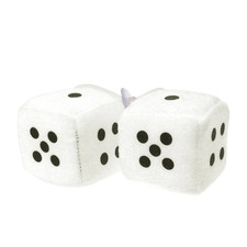 6Cm Fuzzy Multicolor Plush Dices Car Hanging Pendant New Year Dice Velvet Dice M