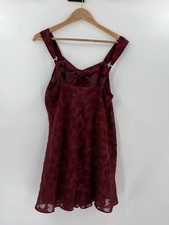 Vintage Victoria  s Secret Gold Label Red Babydoll Nightie Nightgown 80s 90s M
