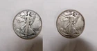 1942 &1943 Lot of 2 Silver Walking Liberty Halfs F+XF 0.723 oz Silver Coins