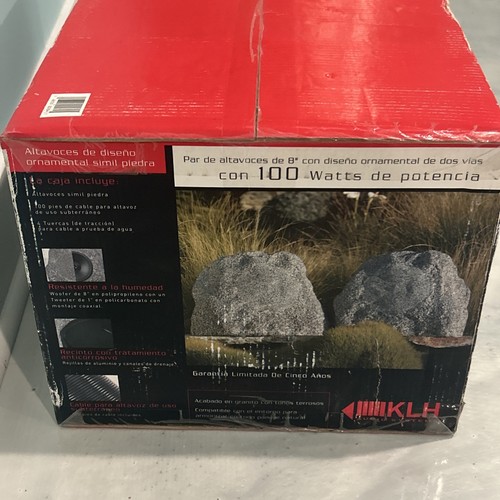 KLH Audio RSP800 8" 2-Way Landscape Rock Speakers Pair 100 Watt BRAND NEW SEALED - Picture 5 of 10