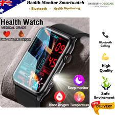Heart blood pressure sugar medical grade bluetooth monitor glucose smart watch62