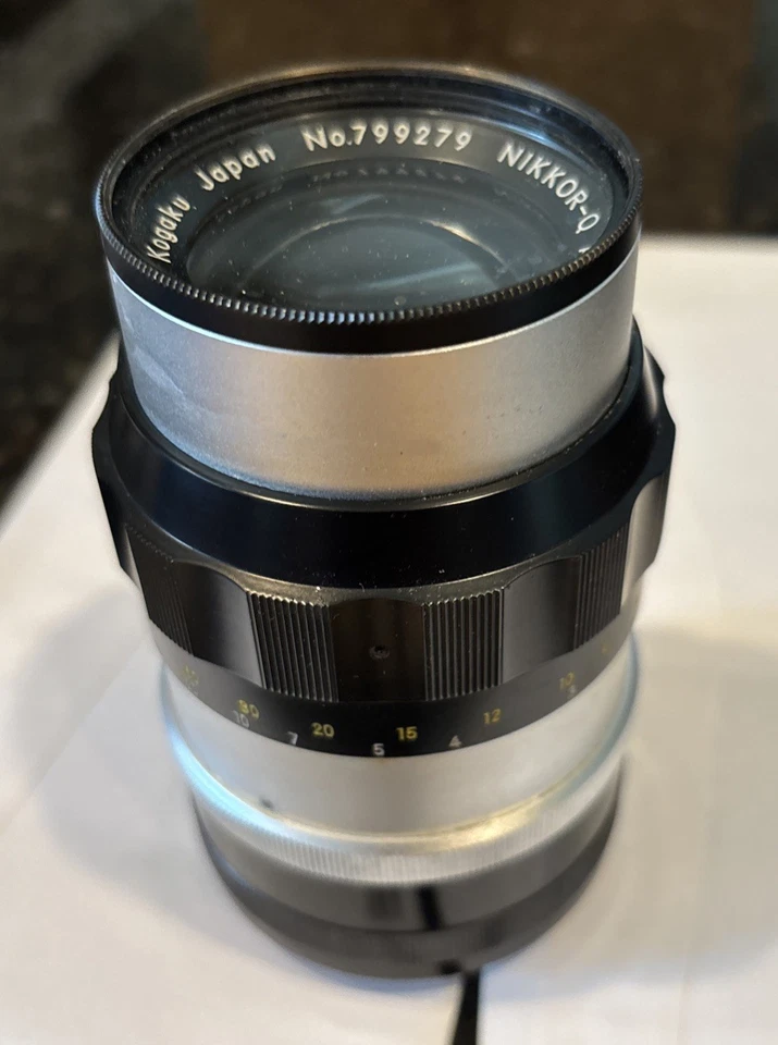 NIKON NIKKOR-Q AUTO 1:3.5 F-135MM LENS NIPPON KOGAKU JAPAN W/ L39 52MM FILTER - Image 3 of 4