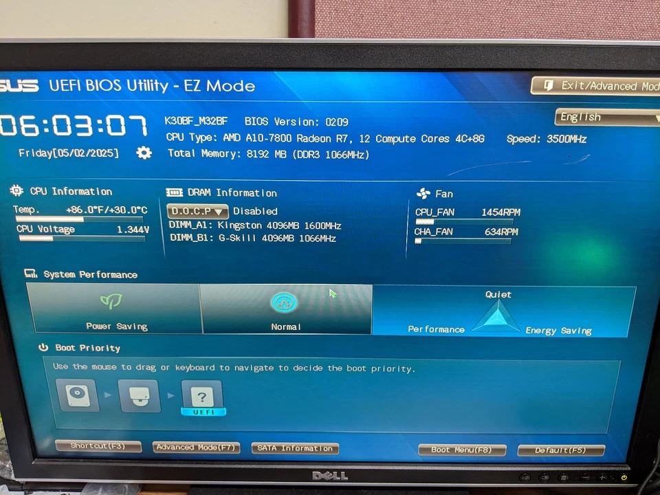 Asus A55BM-A/M32BF/DP MATX FM2+ Motherboard AMD A10-7800 8GB RAM w/ IO Shield - Image 2 of 4