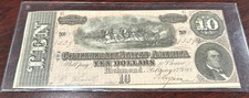 1864 Conf. States of America $10 Note - Richmond, VA - #95394