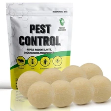 Pest Repellent Balls 8 Pack – Easy to Use,Peppermint deterrent for Home & Garage
