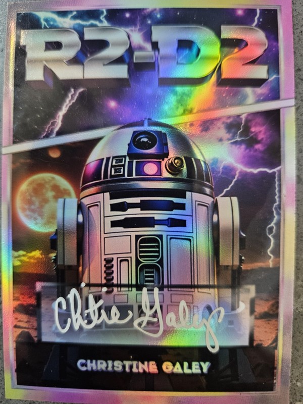 R2D2 Star Wars On Card Auto / Signed Christine Galey Trading Card - COA