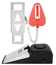 Portable Door Lock And Door Stop Alarm Set NIB