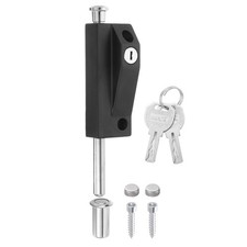 Sliding Door Lock Patio Door Lock with Keys for Glass Door Matte Black 