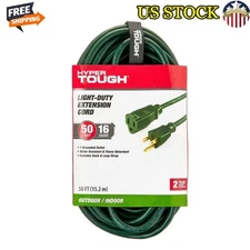 50ft 16AWG 3Prong Outdoor Extension Cord Grounded Plug 13A Power Tool Use