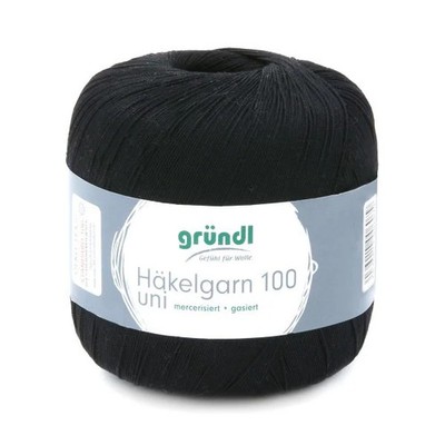 Gründl Häkelgarn 100 g schwarz  Garn
