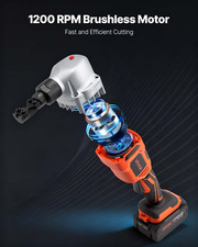 Cordless Metal Nibbler Cutter 18V 4.0Ah Brushless 1200RPM Steel Aluminum Copper