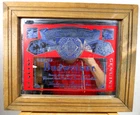 vintage Anheuser Busch Budweiser Lager Beer wood frame promo ad mirror bar sign