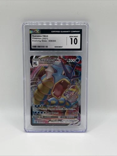 Pokémon Gyarados VMAX 029/203 Evolving Skies Ultra Rare Holo CGC 10 English