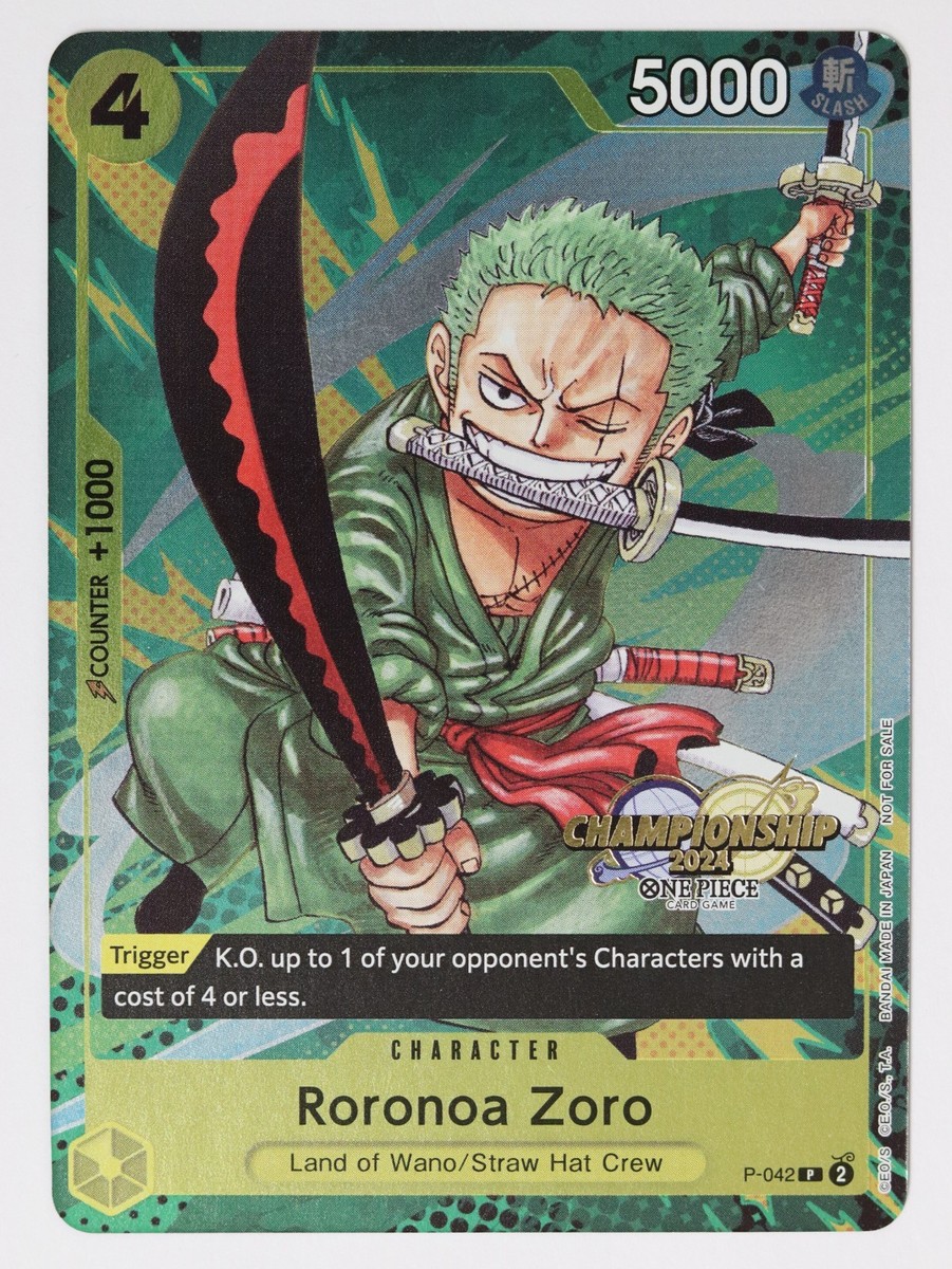 Roronoa Zoro P-042 Championship 2024 Event Pack Promo Near Mint NM
