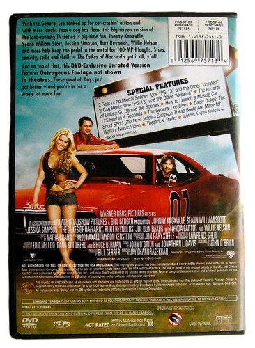 The Dukes of Hazzard (DVD, 2005, LN, Unrated) Johnny Knoxville - Picture 3 of 5