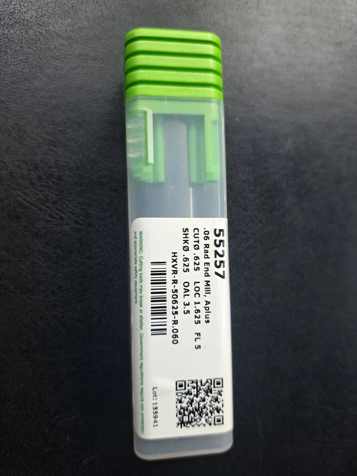 螺旋 55257 5/8 Endmill Rougher 5 长笛 1-5/8LOC R.060 — 第 2/4 张图片