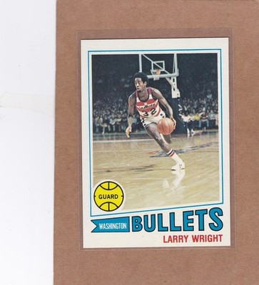 1977-78 TOPPS BASKETBALL WHITE BACK LARRY WRIGHT ROOKIE #112 BULLETS NMMT*A46012