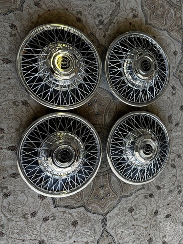 Blem 13 inch Metal wire spoke hubcaps wheel covers Nova Falcon Datsun Toyota