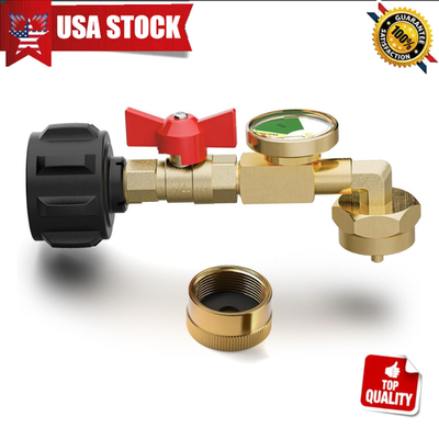 #ad #ad 1Lb To 20Lb Tank Propane Refill Adapter With Gauge And ON Off Control Valve US $12.99