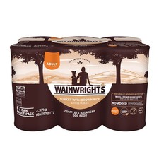 Wainwright's Adult Wet Dog Food (Turkey Brown Rice & Vegetables, 6x395g)