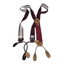 Trafalgar Burgundy Ox Blood Suspenders Career Classic Academia Banker Lawyer