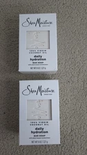 NEW Lot Of 2 Shea Moisture Daily Hydration 100% Virgin Coconut Oil 8oz Bar Soap