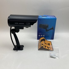 DUMMY CCTV CAMERA w/ Flashing LED Black Plastic  DUMMY CAMERA - NOT REAL  