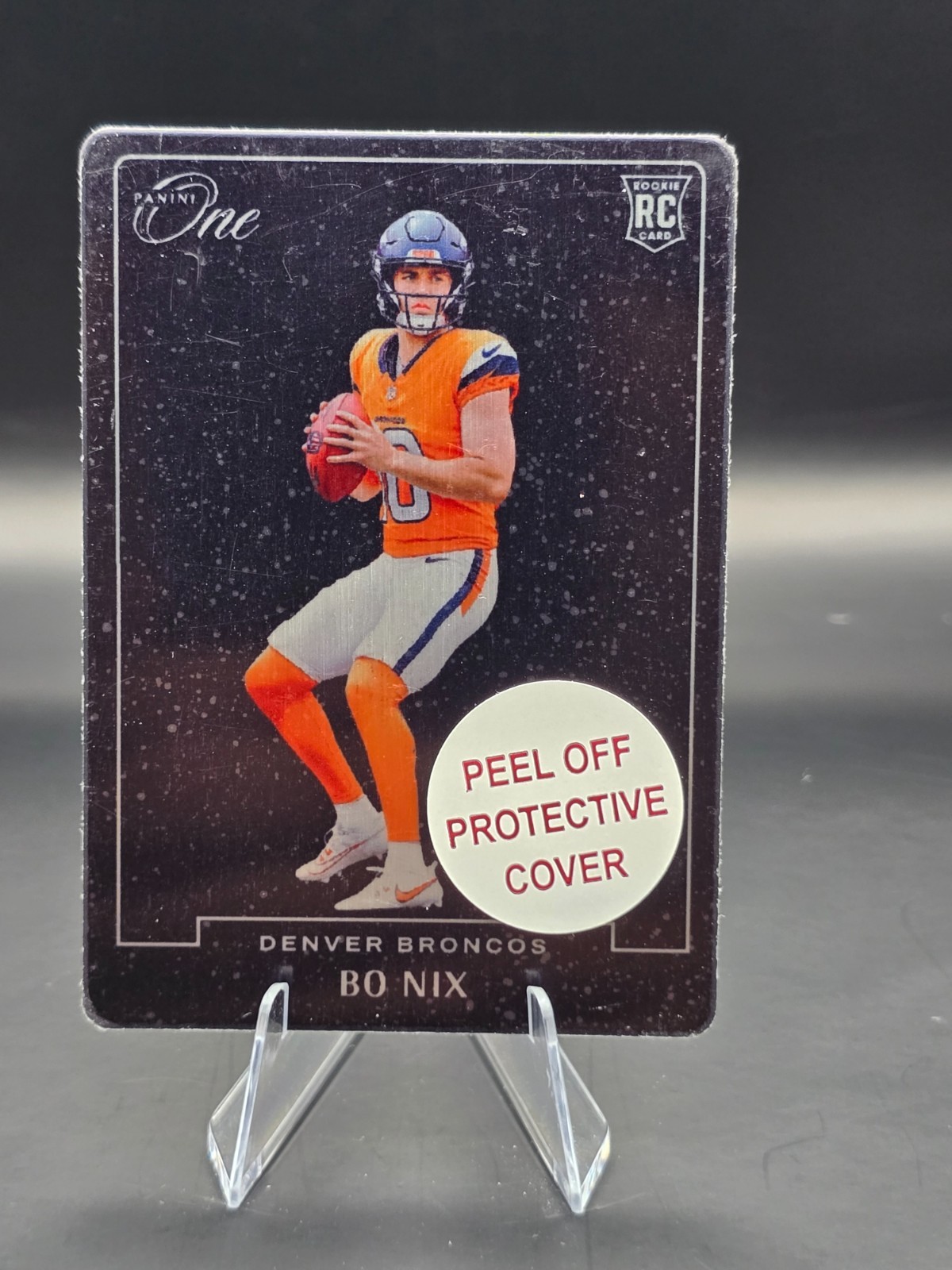 2024 Panini One Bo Nix Blank Slate Case Hit Rookie RC SSP #BS-BNX Metal