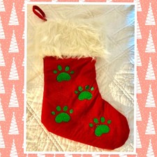 Paw Print Pet Holiday Stocking