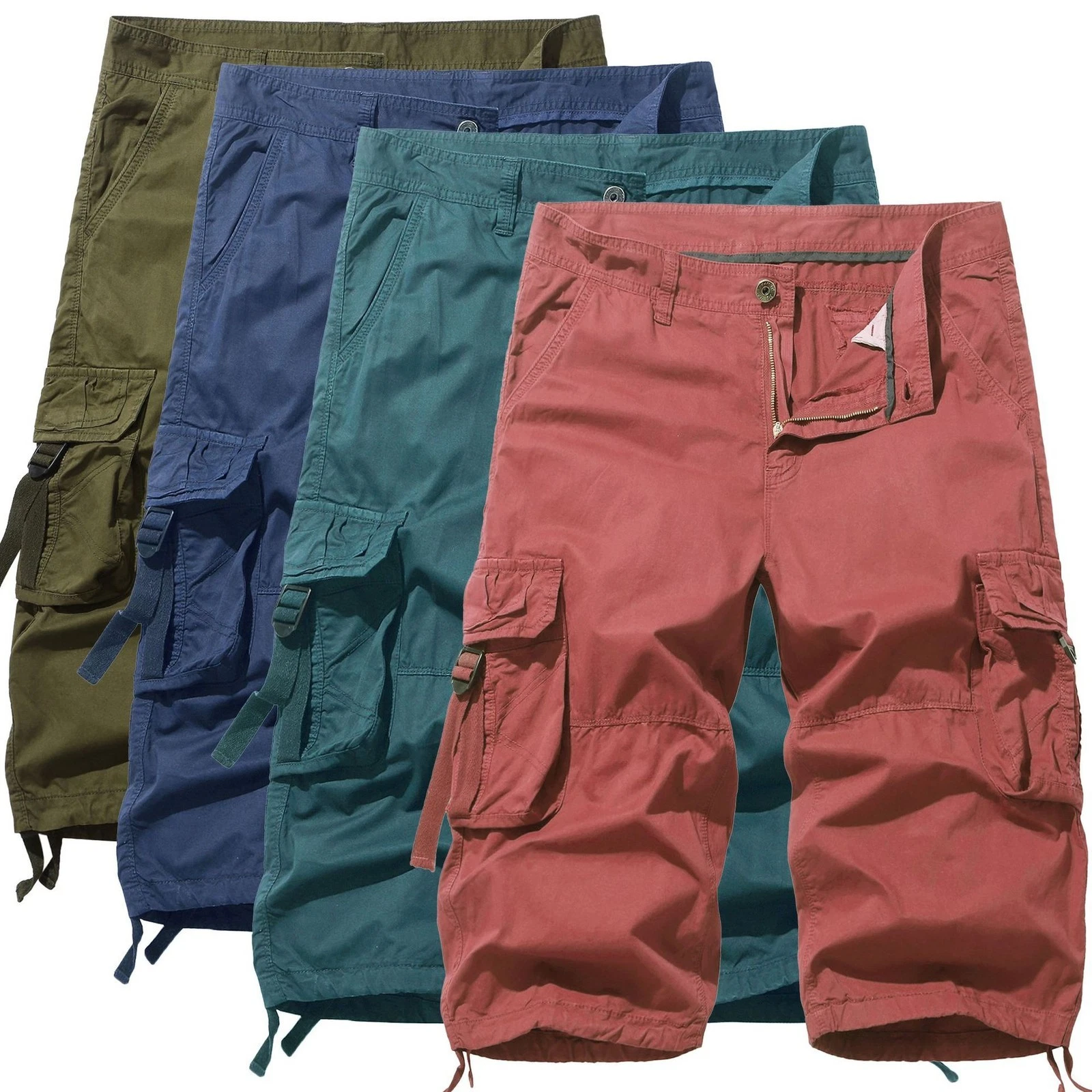 Mens Casual 3/4 Long Length Shorts Elasticated Waist Cotton Cargo Combat PantsUK
Opens in a new wind